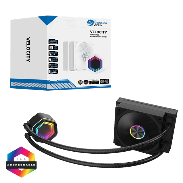 Powercool Velocity 120mm Watercooler Black